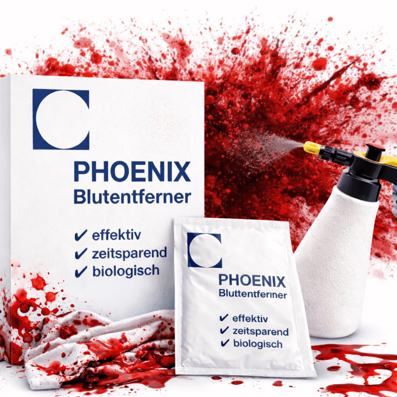 Blutflecken aus Textilien entfernen mit Phoenix Enzymreiniger
