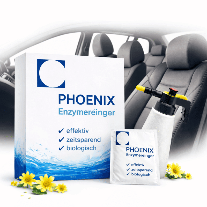 Phoenix Enzymreiniger zur Reinigung von Autositzen und Entfernung von Gerüchen im Auto