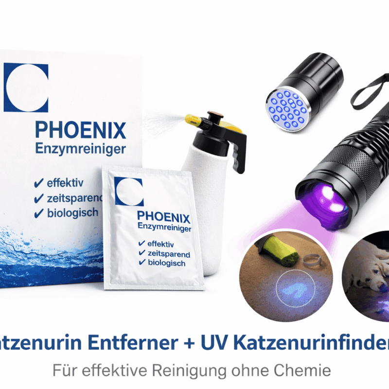 Katzenurin Entferner mit UV-Lampe zur Auffindung von Urinflecken