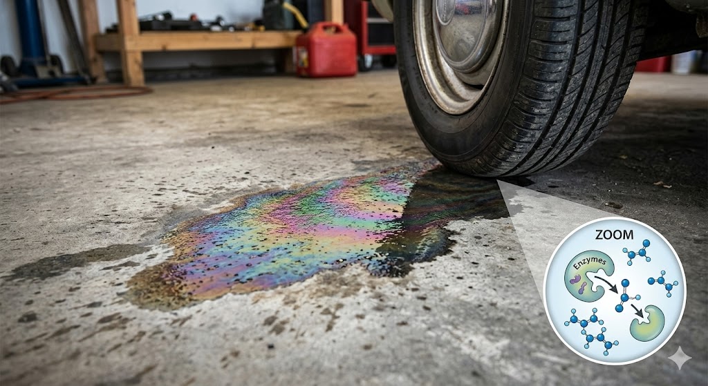 Benzinfleck entfernen Garage Einfahrt Ölreiniger Phoenix
