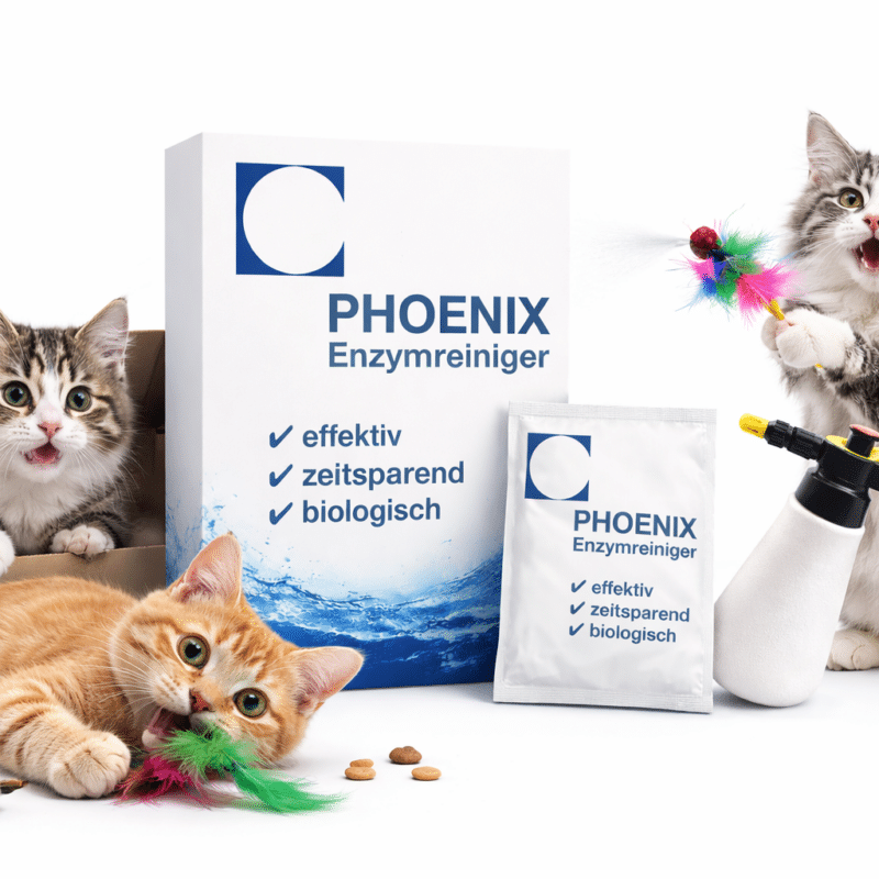 Katzenurin entfernen mit Enzymreiniger – Phoenix Enzymreiniger gegen Tiergerüche