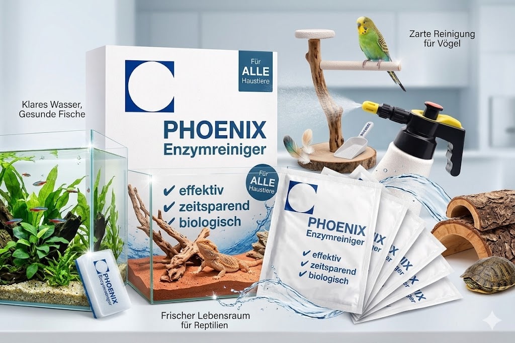 Tiergeruch Hund Katze Vogelkäfig Terrarium Phoenix Enzymreiniger