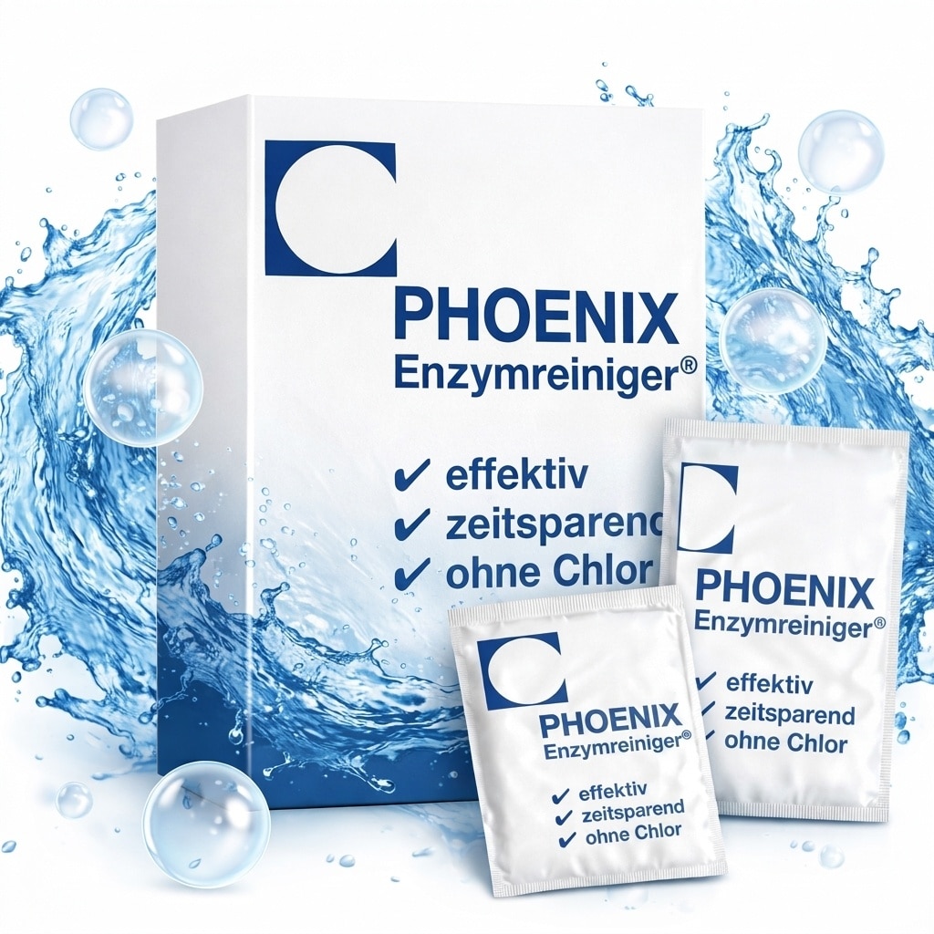 PHOENIX Enzymreiniger® Granulat-Konzentrat in Faltschachtel und Portionsbeuteln