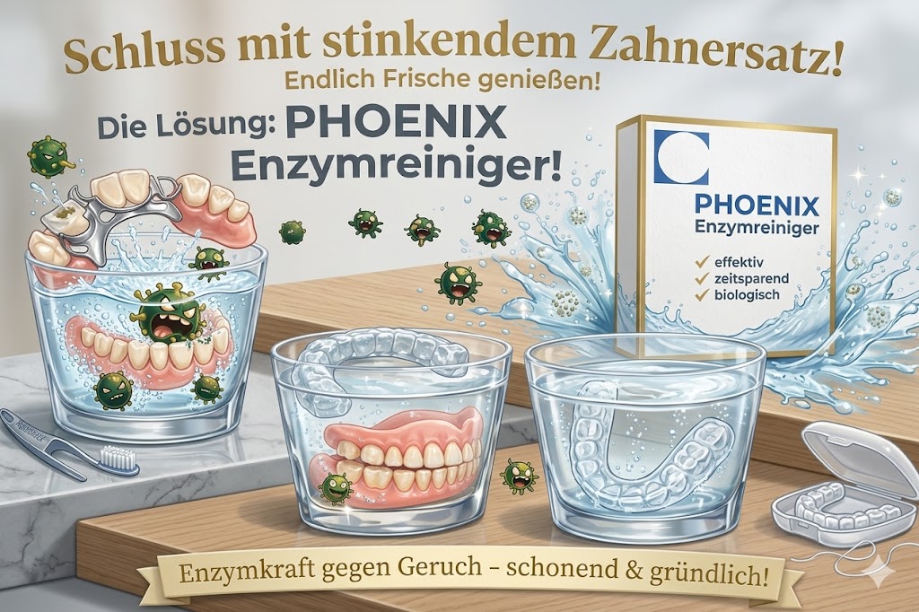 Phoenix Enzymreiniger für frischen Zahnersatz